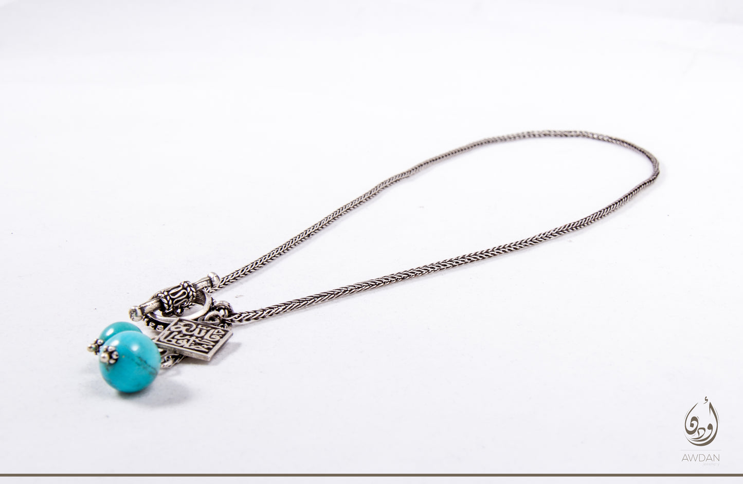Double Turquoise With Islamic Charm Necklace