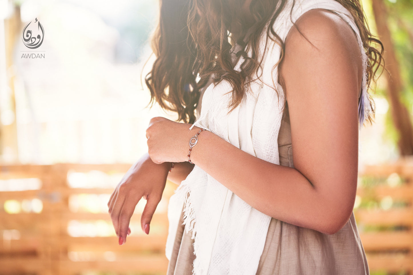 Carnelian Bracelet/Anklet with Hand/Eye