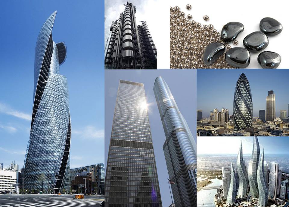 Half Hematite Half Silver Necklace