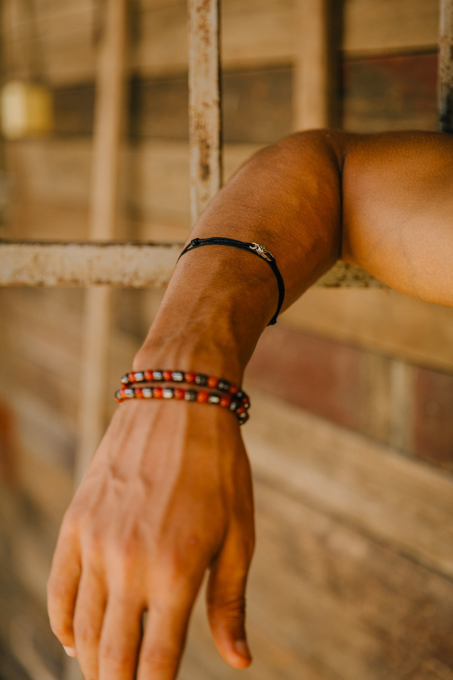 Double Black Thread Bracelet