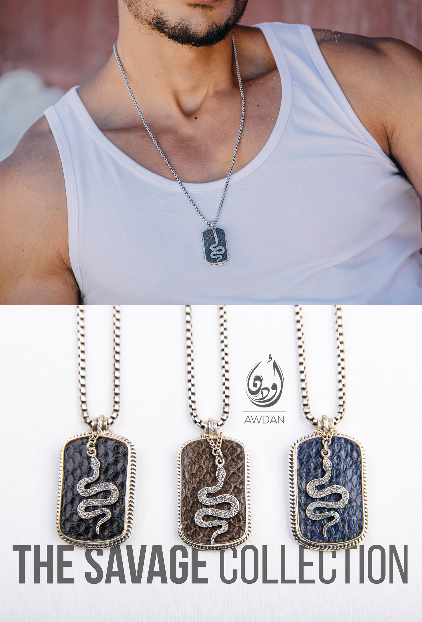 Snake Leather Necklace