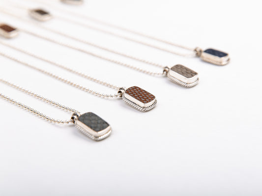 Army Tags Snake/Lizard Leather Necklace