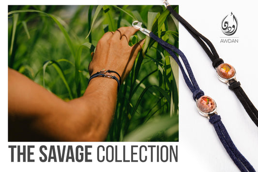 Opal on Chamois Bracelet