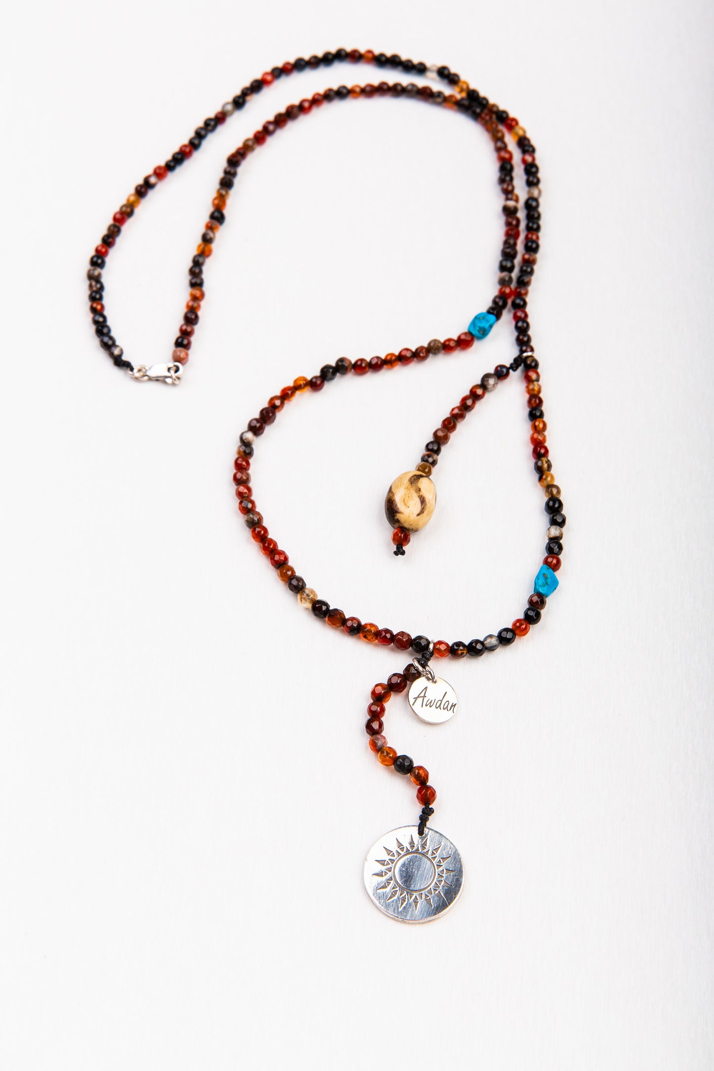Tribal Sun Coin Rosary Necklace