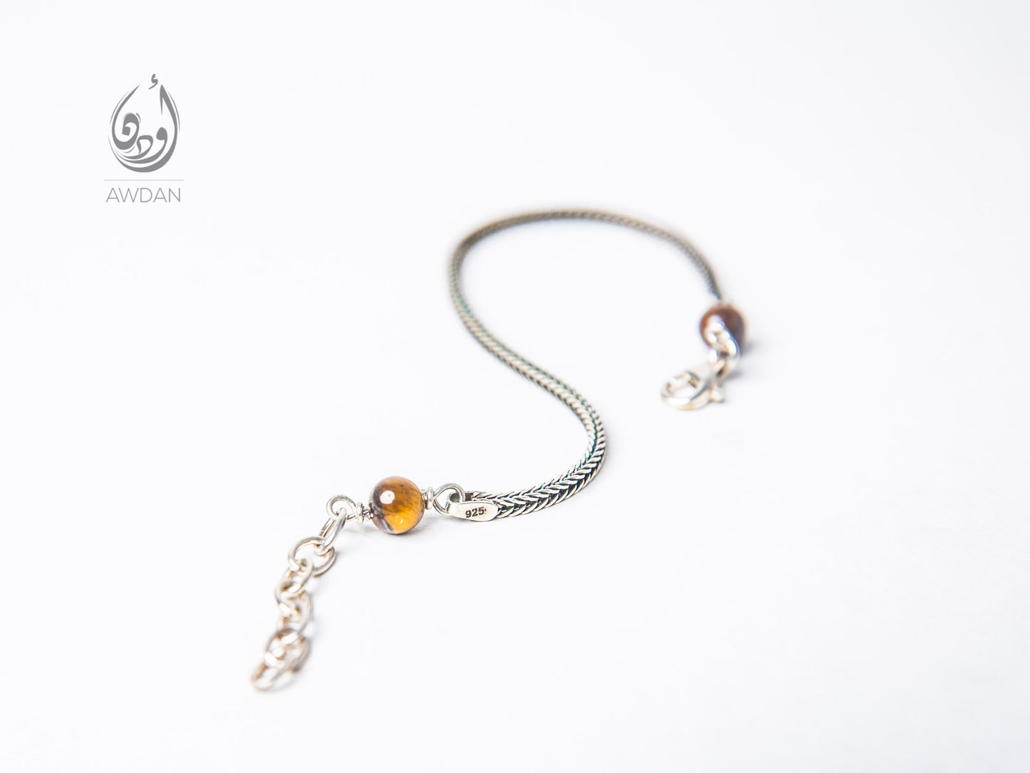 Roman Braid with Double Beads Bracelet