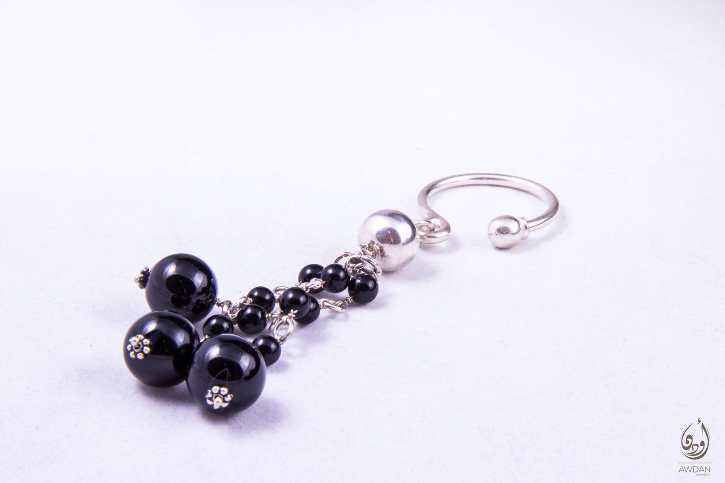 Triple Graded Onyx Keychain