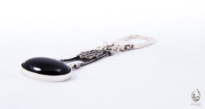Hand And Onyx Keychain