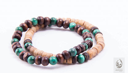 Wood and Stones Mixed Bracelet Set