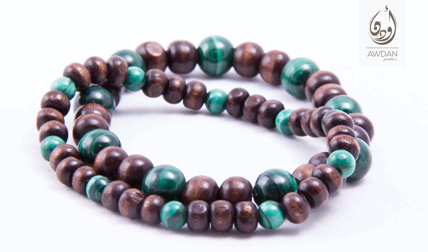 Wood and Stones Mixed Bracelet Set