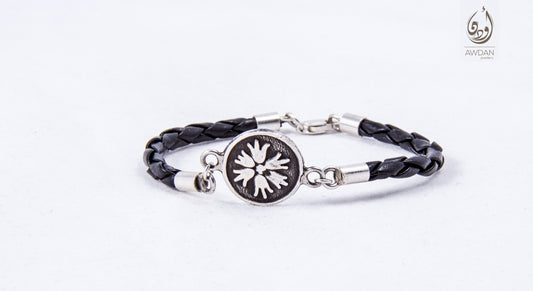 Braided Leather With Charm Bracelet