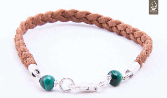 Double Stone Chamois Leather With Double Bracelet