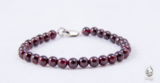 Garnet Beaded Bracelet
