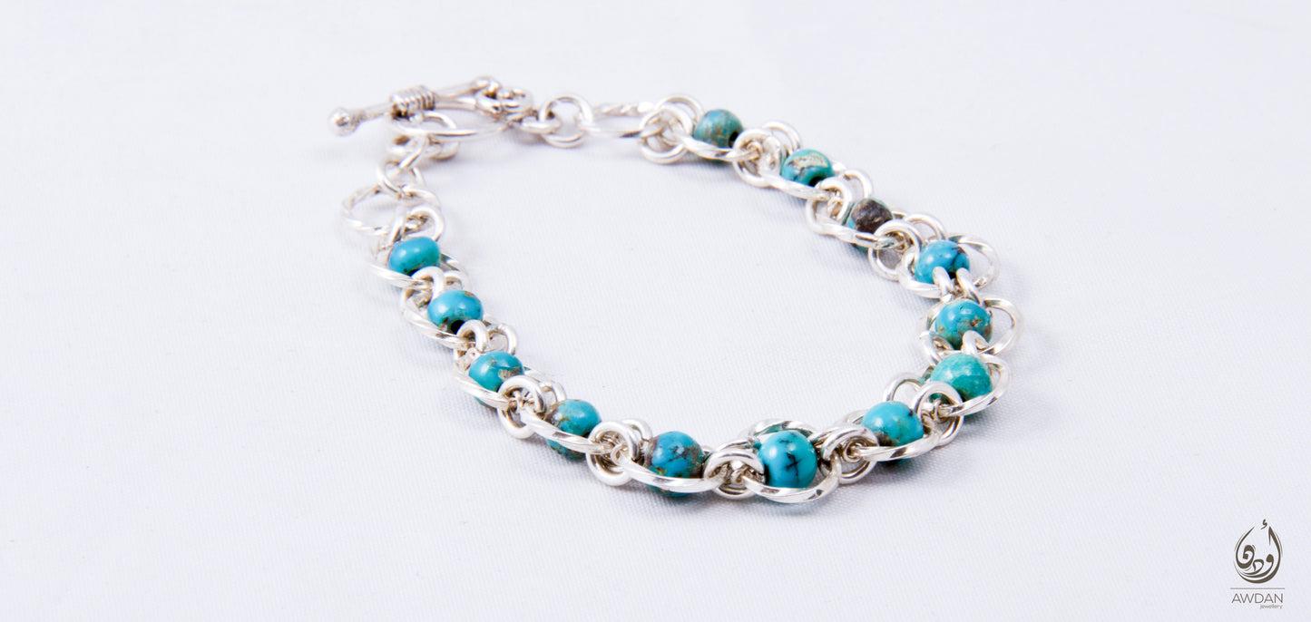 Stones Filled Circles Bracelet