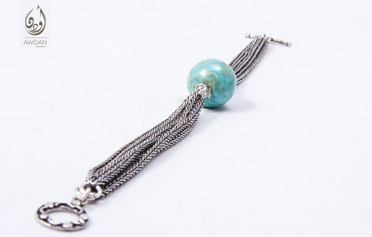 Multi Layers Vintage Braid Bracelet With Turquoise