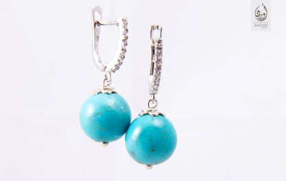 Single Stone Drop Earrings