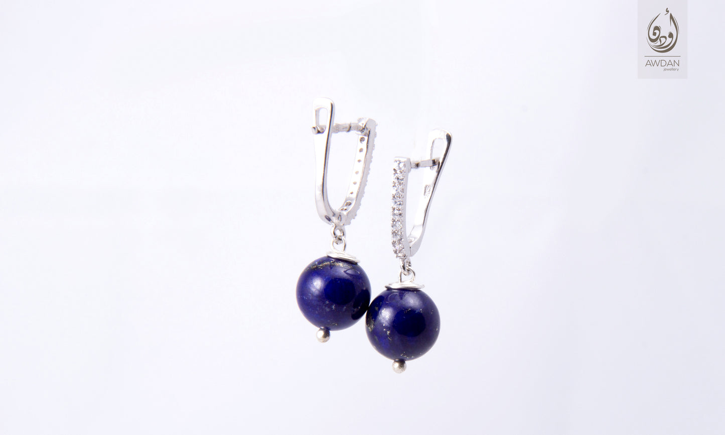 Single Stone Drop Earrings