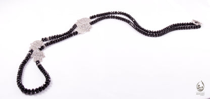 Patterned Hand Charms Long Necklace