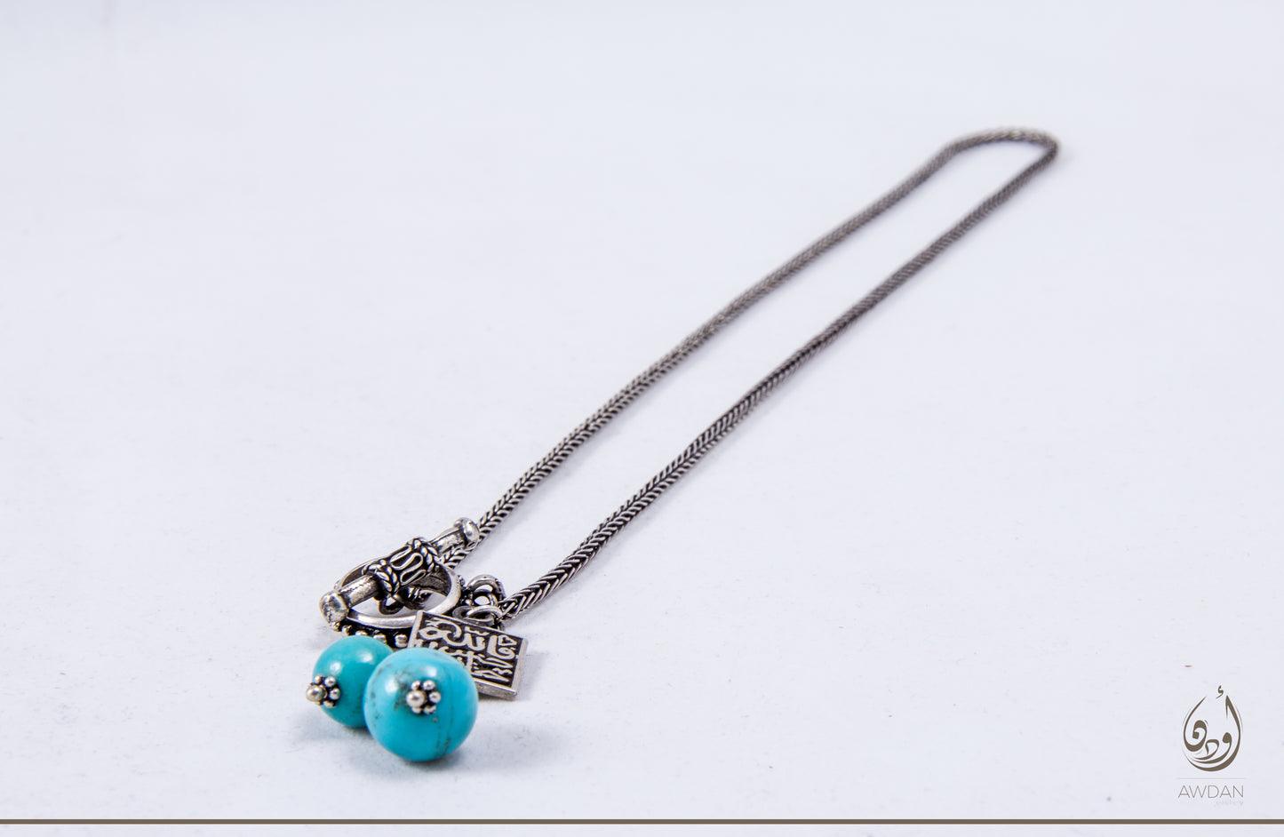 Double Turquoise With Islamic Charm Necklace