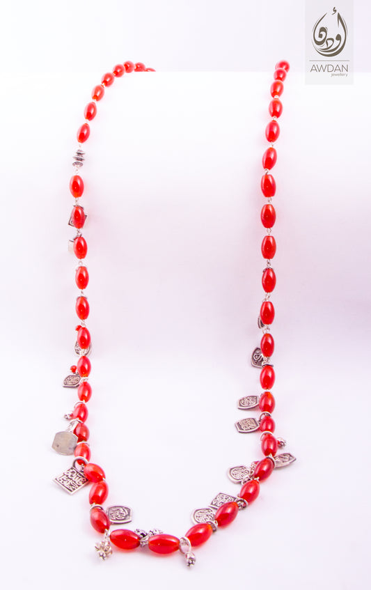 Islamic Charms And Carnelian Necklace