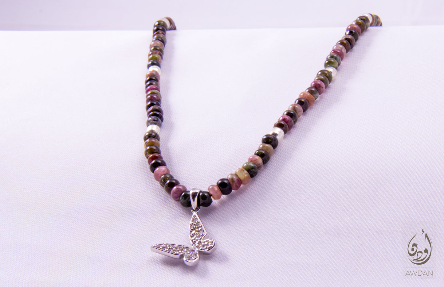 Tourmaline And Butterfly Necklace