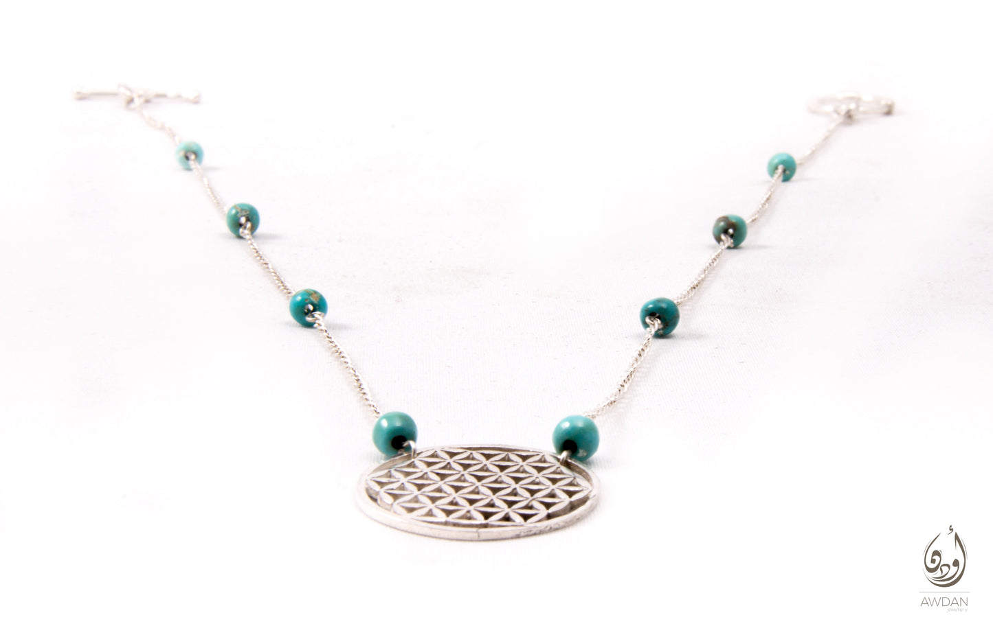 Seed Of Life And Turquoise Necklace