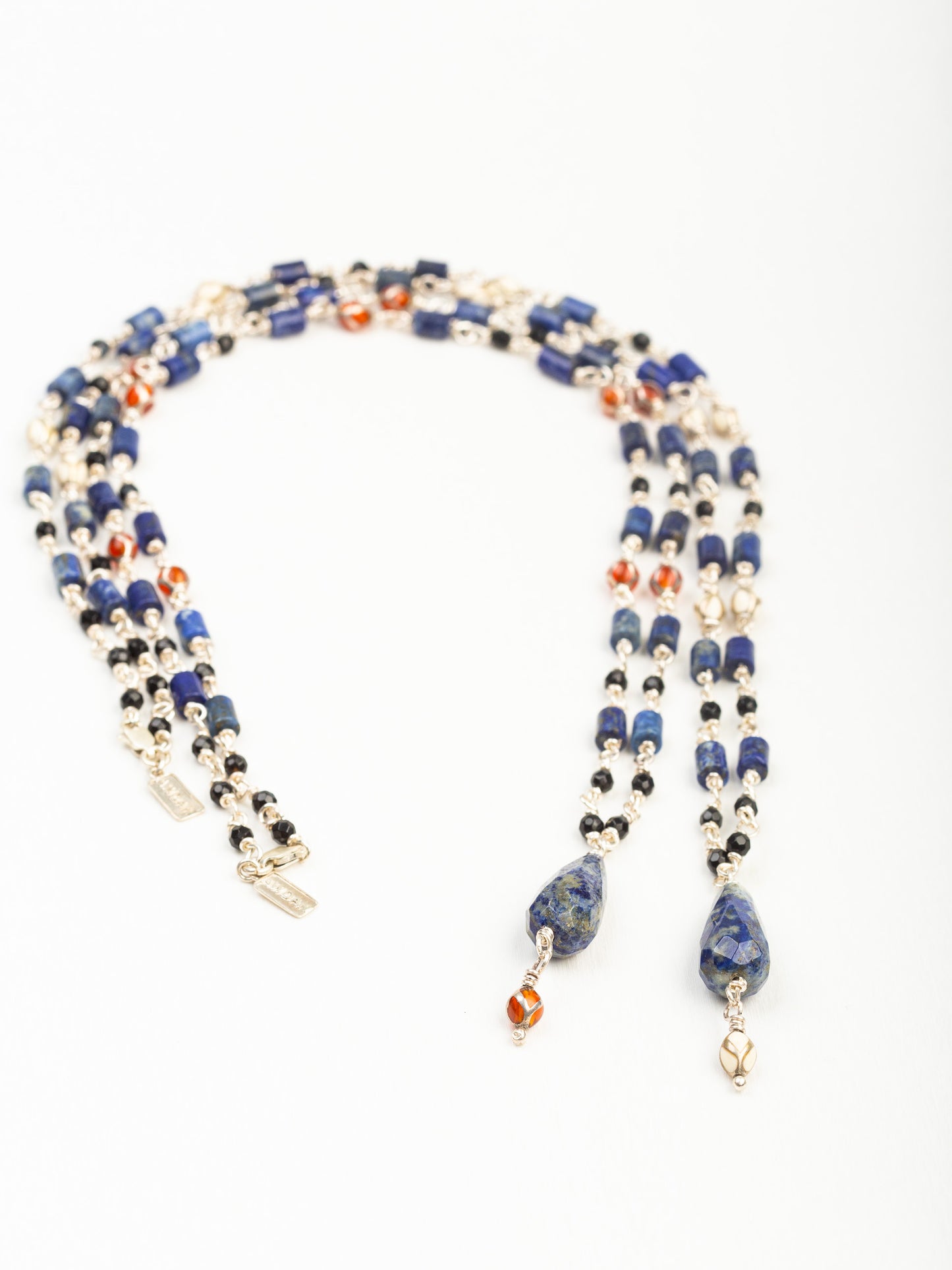 Multi Stone Rosary Necklace