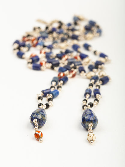 Multi Stone Rosary Necklace