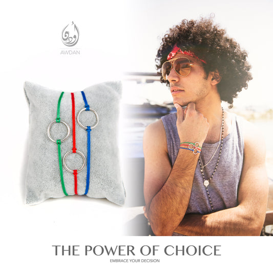 Plain Circle Coloured Threads Bracelet