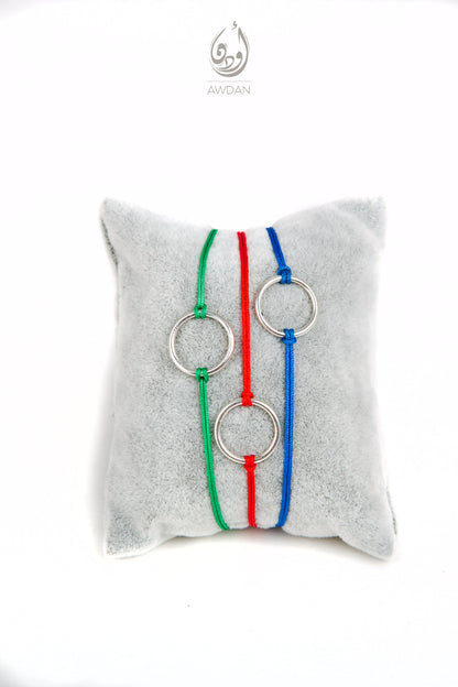 Plain Circle Coloured Threads Bracelet