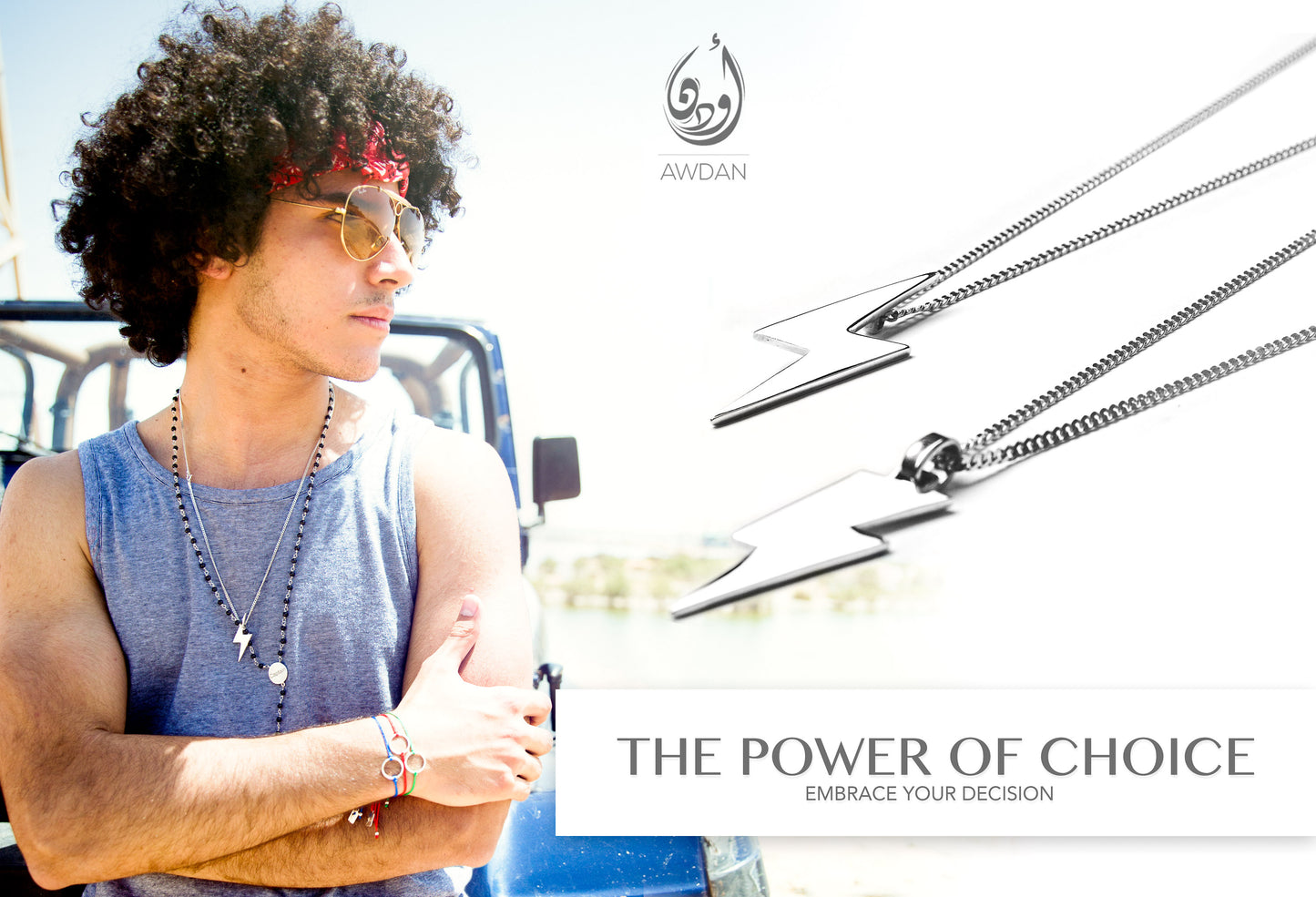 Silver Thunder/Electricity Sign Necklaces