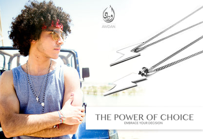 Silver Thunder/Electricity Sign Necklaces