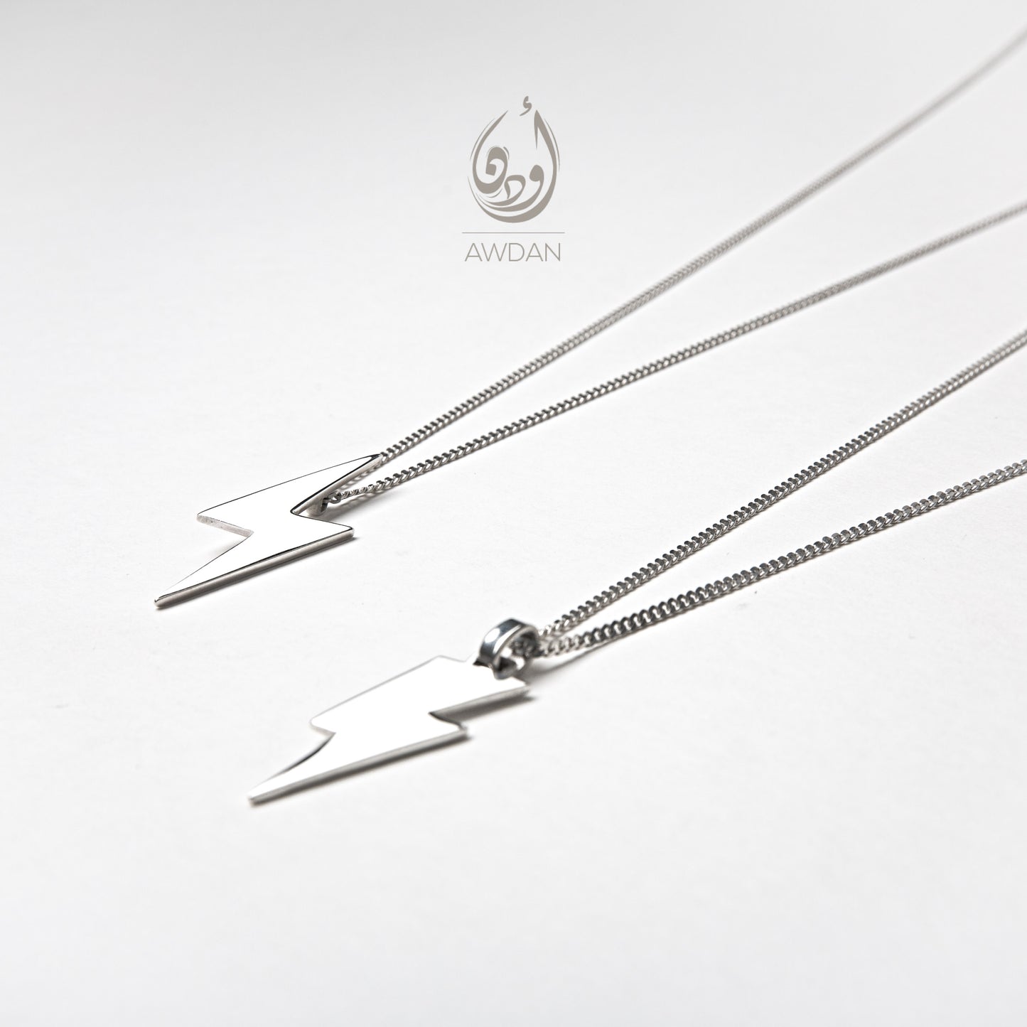 Silver Thunder/Electricity Sign Necklaces