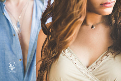 18k gold Thunder/Electricity Sign Necklace