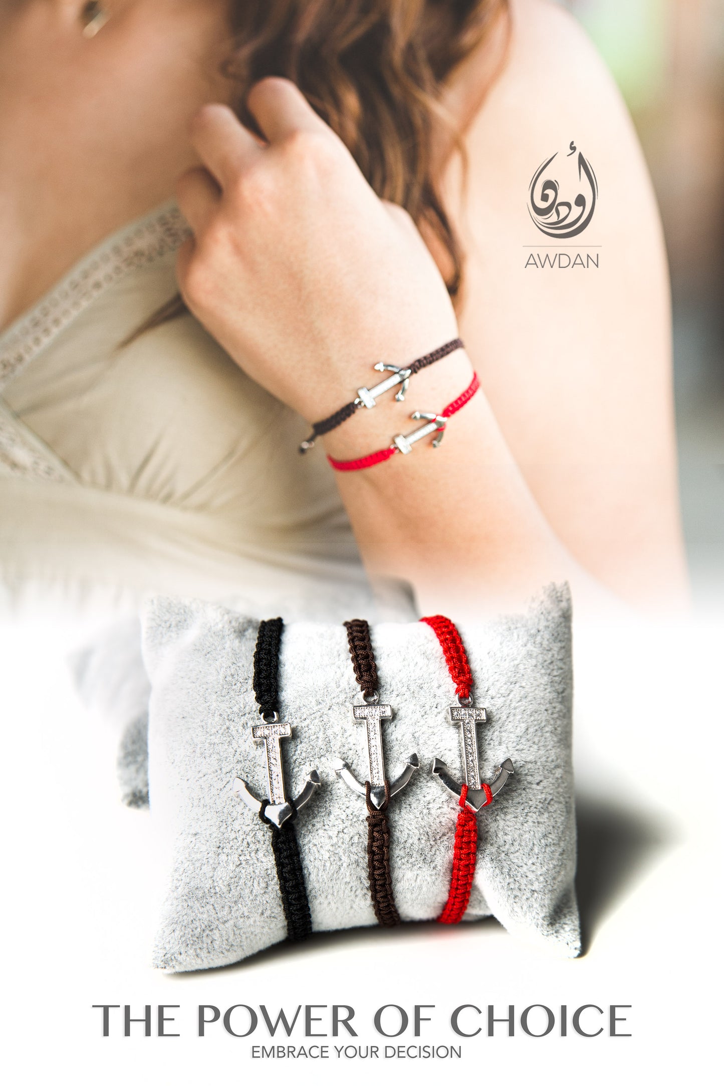 Anchor Threaded Bracelet