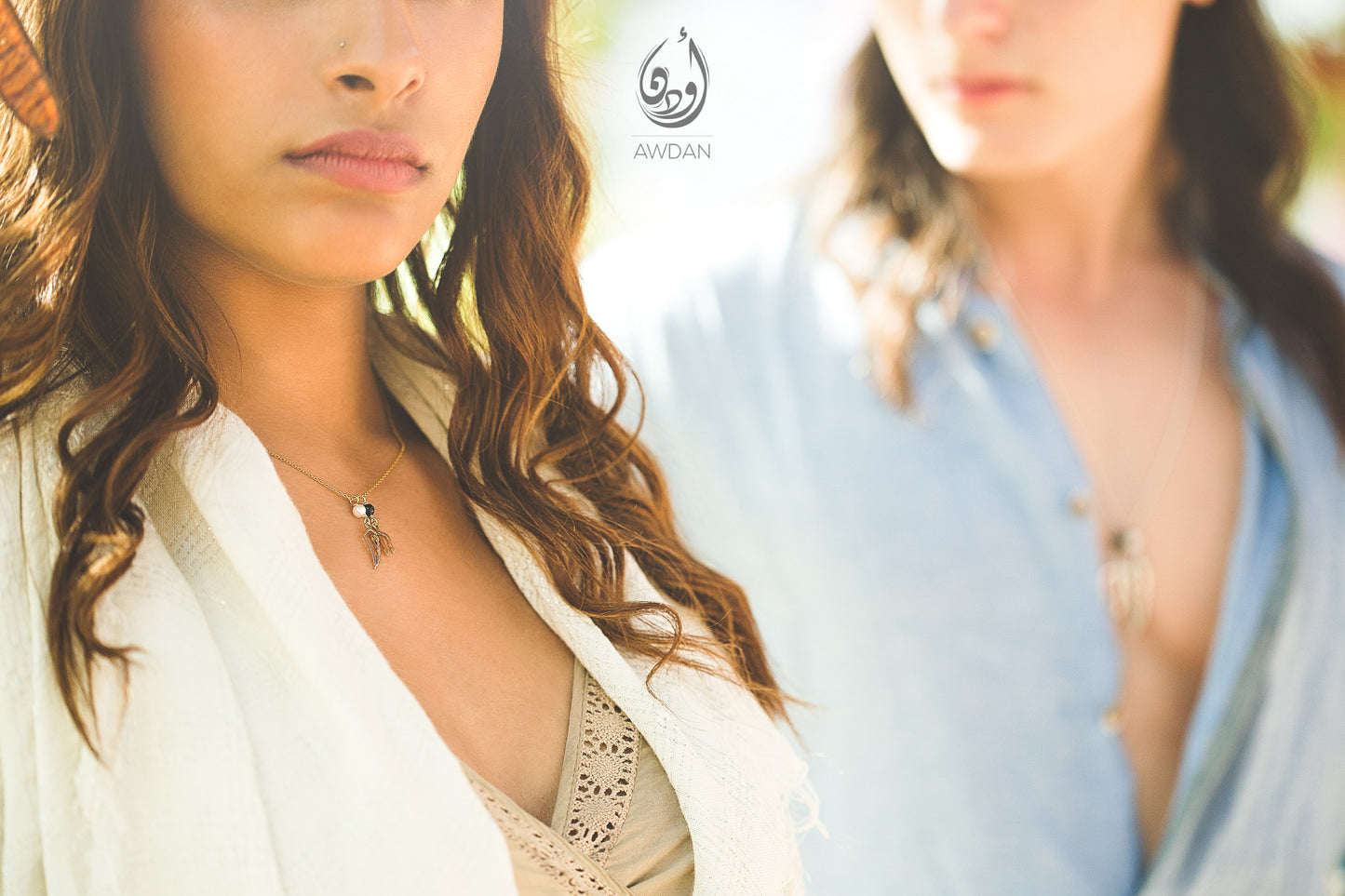 18K Gold Wing/Fork Necklace