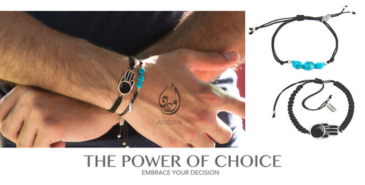 Enameled Hand on Woven Bracelet