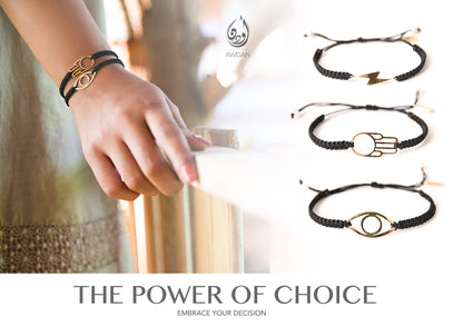 18K Gold Charm (Eye/Hand/Thunder) Bracelet