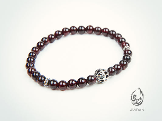 Garnet Beaded Bracelet