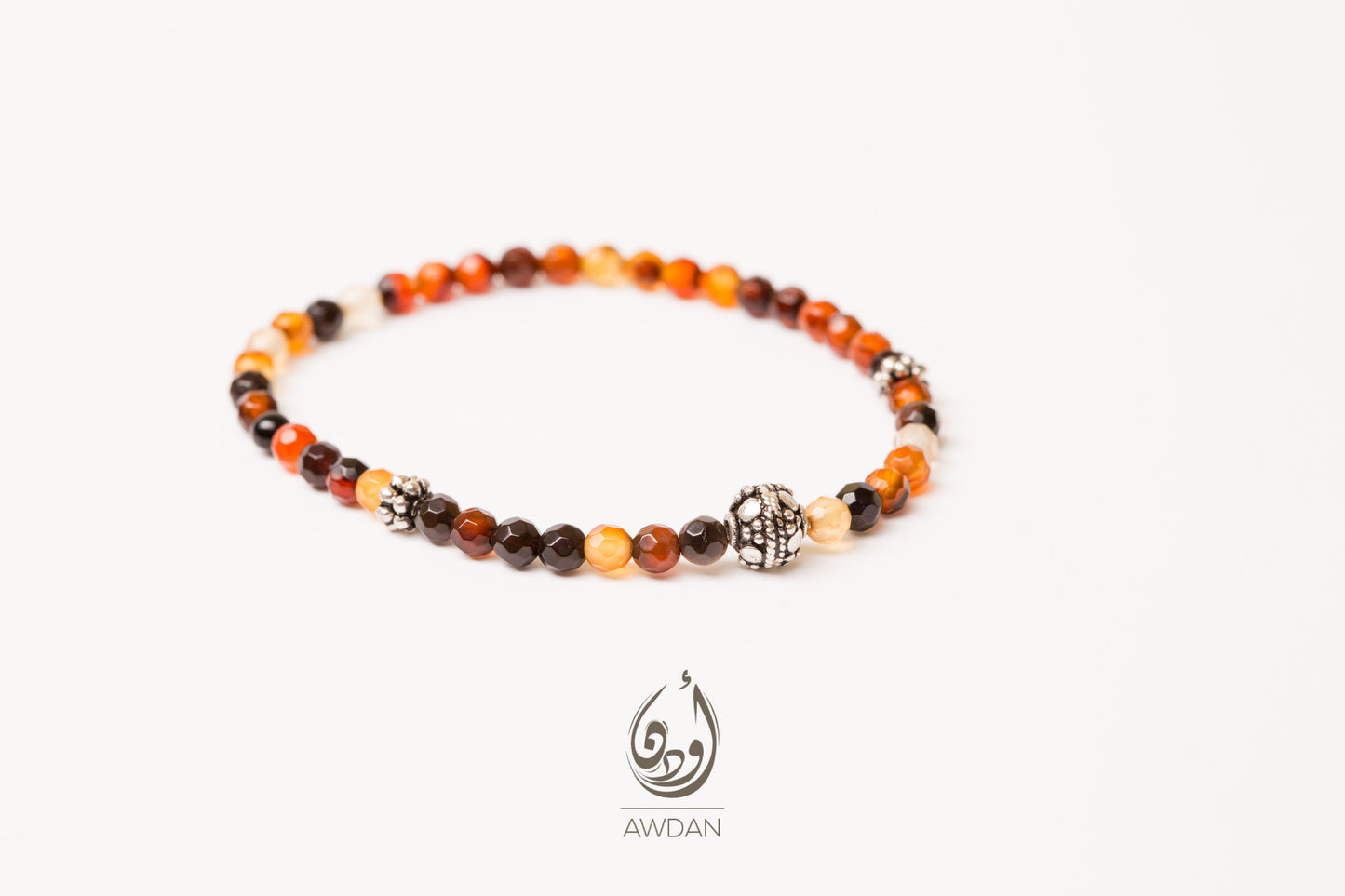 Tiny Orange Agate Bracelet