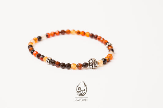 Tiny Orange Agate Bracelet