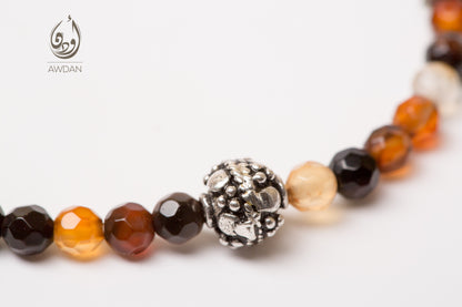 Tiny Orange Agate Bracelet