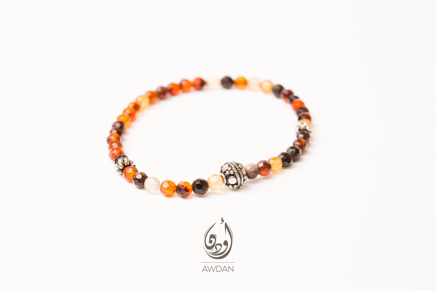 Tiny Orange Agate Bracelet