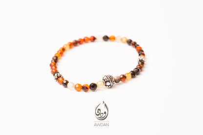 Tiny Orange Agate Bracelet