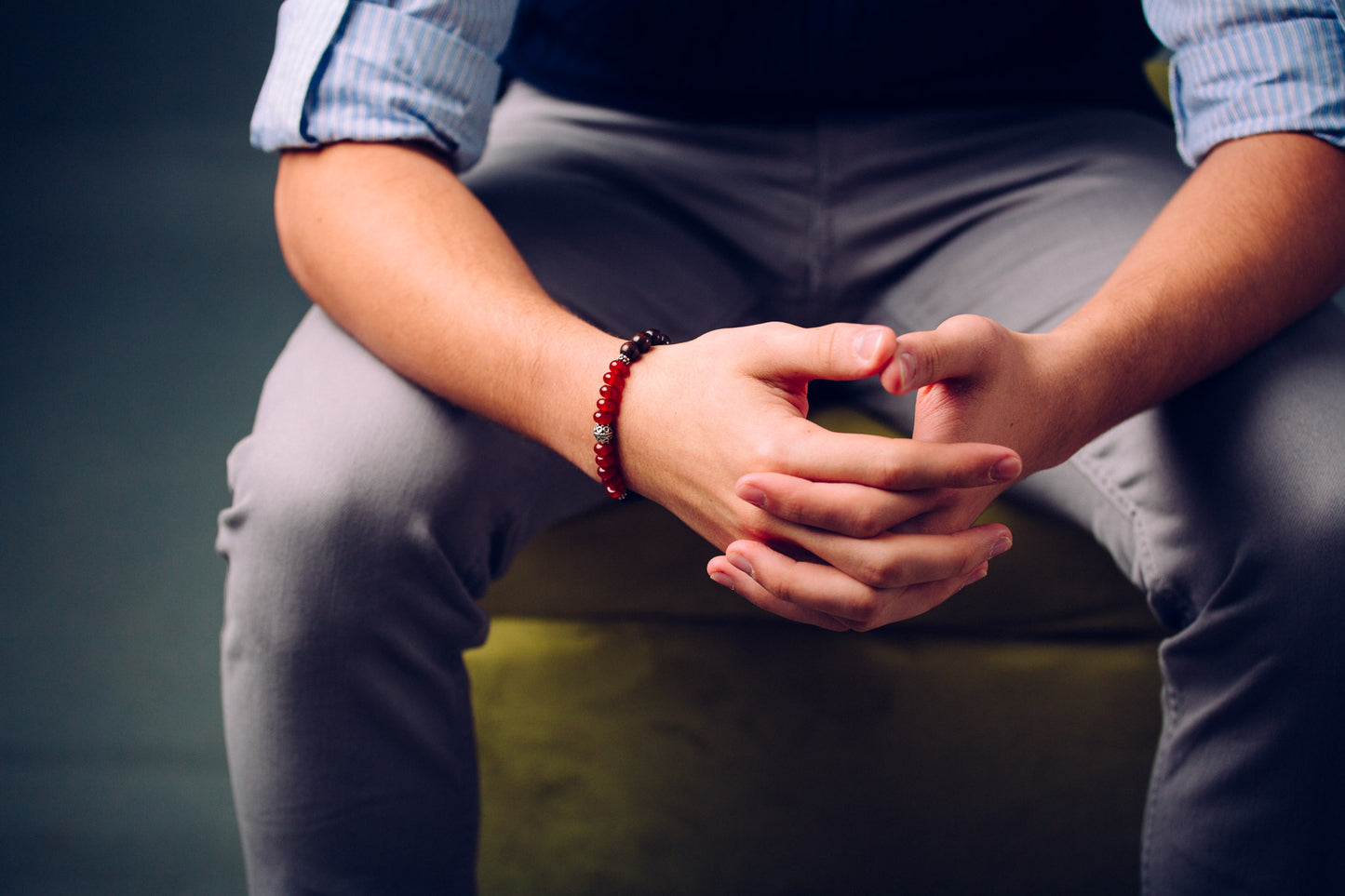 Half Wood Half Stones Bracelet