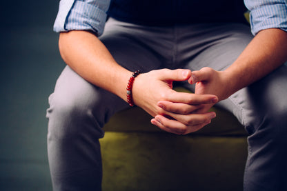 Half Wood Half Stones Bracelet