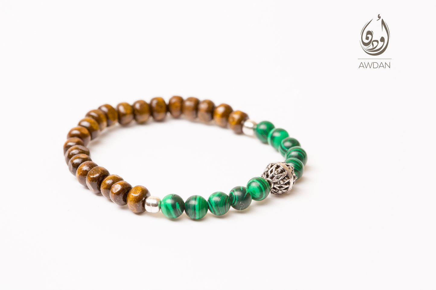 Half Wood Half Stones Bracelet