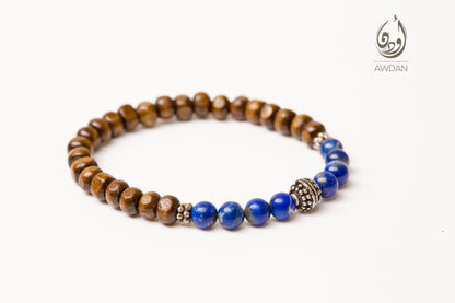 Half Wood Half Stones Bracelet