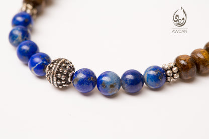 Half Wood Half Stones Bracelet