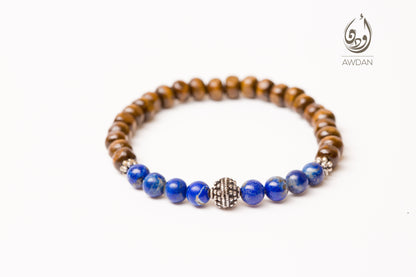 Half Wood Half Stones Bracelet