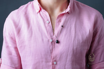 Cylindrical Onyx Necklace